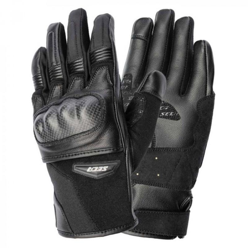 Перчатки кожаные Seca Torque Evo Lady Black