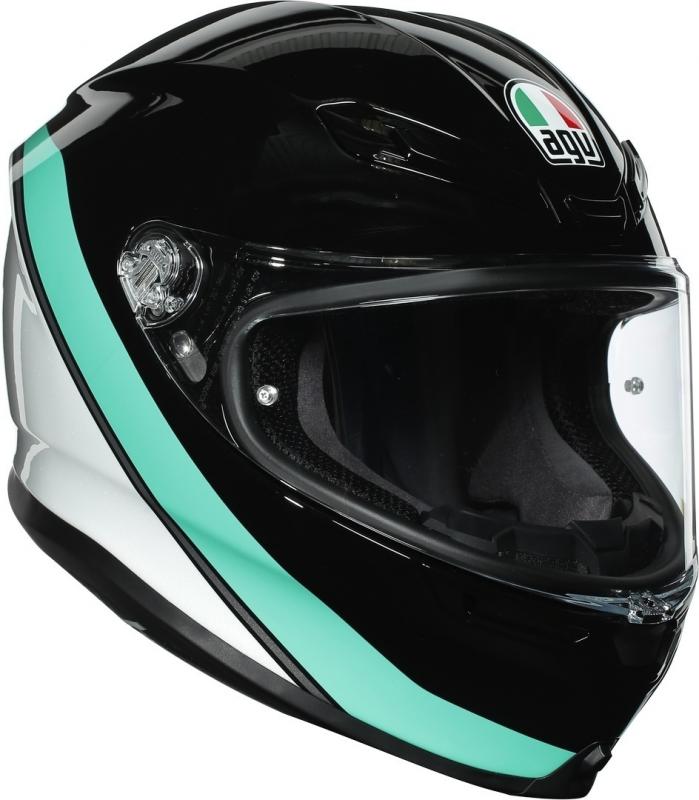 AGV Шлем K-6 Multi Minimal Black/Pearl White/Aqua