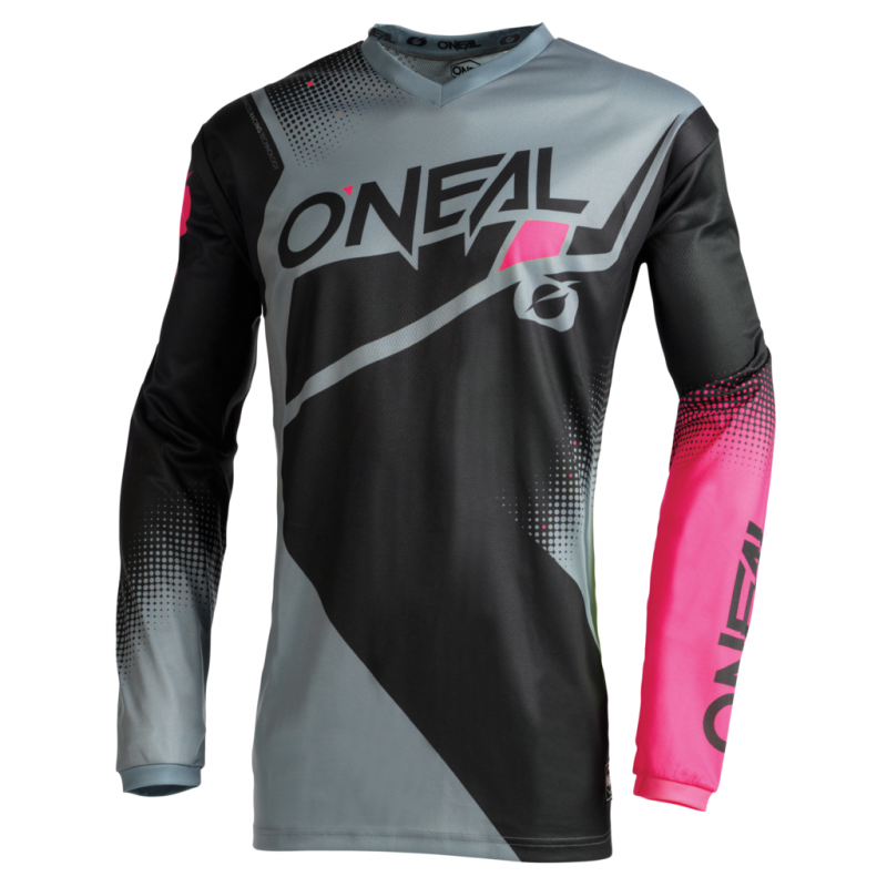 Джерси женская Oneal Element Racewear V.22 черный/серый