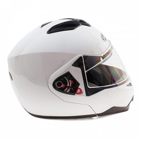 Шлем модуляр с солнцезащитными очками GSB G-339 White Glossy XS