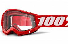 Кроссовые очки 100% Accuri 2 Enduro Goggle Red/Clear Dual lens