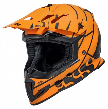 Кроссовый шлем IXS361 2.2 IXS Оранжево-черый матовый