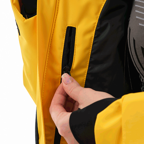 Куртка горнолыжная утепленная Dragonfly Gravity Premium Woman Yellow-Dark Ocean