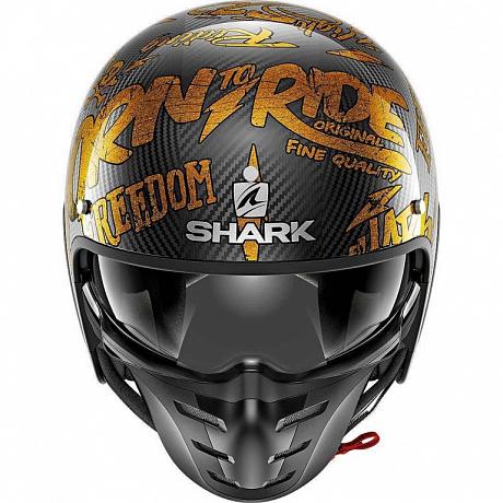Мотошлем Shark S-Drak Carb Freestyle Cup Carbon/Gold