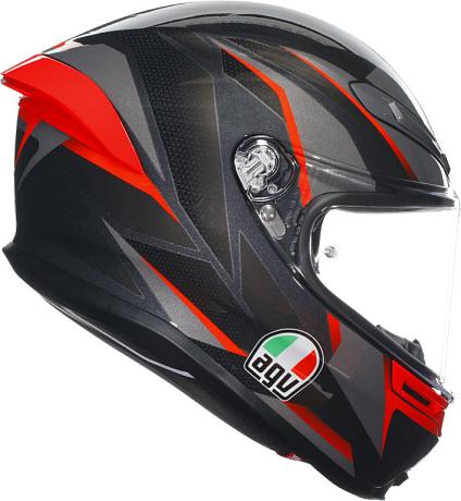 Мотошлем AGV K-6 S Slashcut Black/grey/red M