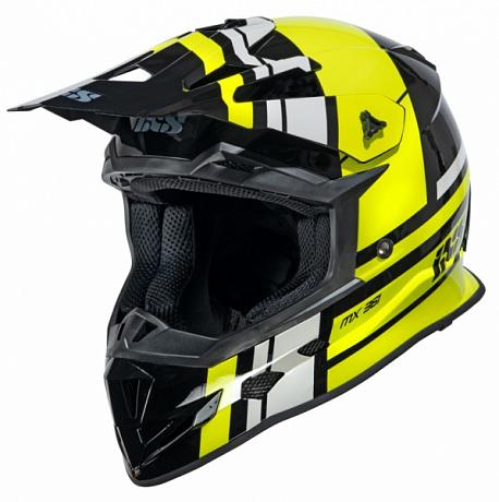 Кроссовый шлем IXS IXS361 2.3, Чёрный/Желтый XL