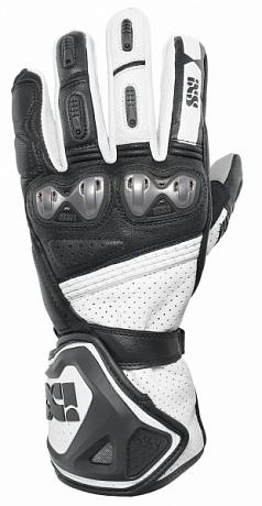 Перчатки кожаные IXS RS-100 чёрный/белый S