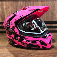 Детский мотошлем AiM JK802Y Pink/Black