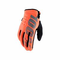 Мотоперчатки 100%  Brisker Glove Fluo Orange/Black