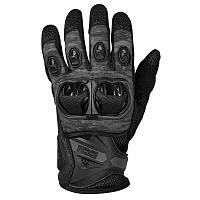Перчатки кожаные IXS Tour LT Gloves Montevideo Air, чёрный/серый