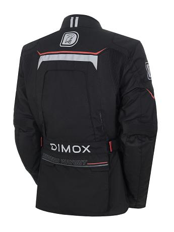 Мотокуртка текстиль Dimox Expedition черный красный S
