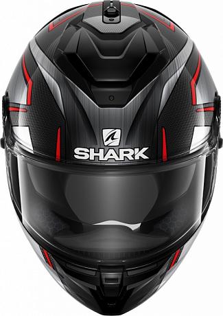 Мотошлем интеграл Shark Spartan GT Carbon Kromium Черный/Красный S