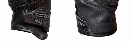 Мотоперчатки кожаные Sweep Forza, черно-желтые XS