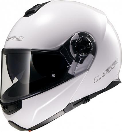 Снегоходный шлем модуляр с электростеклом LS2 FF325 Strobe Electric Snow White M