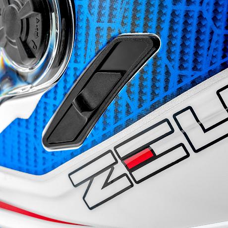 Шлем интеграл Zeus ZS-813A сине-белый S