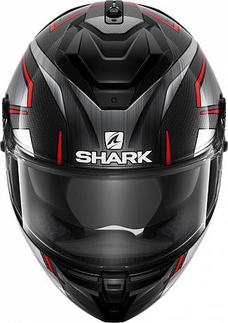 Мотошлем интеграл Shark Spartan GT Carbon Kromium Черный/Красный S