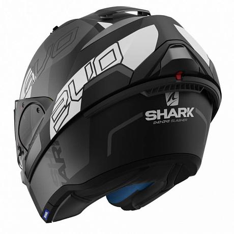 Шлем модуляр Shark Evo-one 2 Slasher, черный/матовый/белый