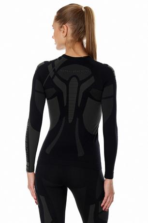 Термобелье (футболка, дл. рукав) женское Brubeck Dry, черный XL