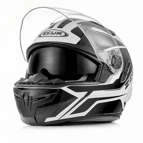 Шлем интеграл Zeus ZS-813A черно-белый