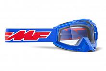 Детская маска кросс FMF Powerbomb Rocket синяя с прозрачной линзой
