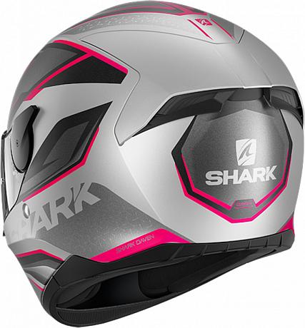 Мотошлем Shark D-Skwal 2 Daven, серый матовый/розовый