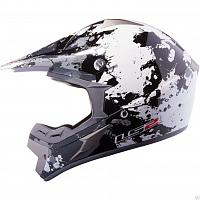 Кроссовый шлем LS2 MX433 Blast White Black Titanium 