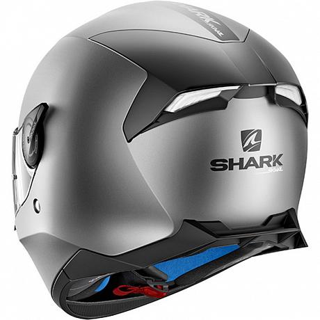 Мотошлем Shark D-Skwal 2 Blank LED AMA, цвет Серый Матовый S