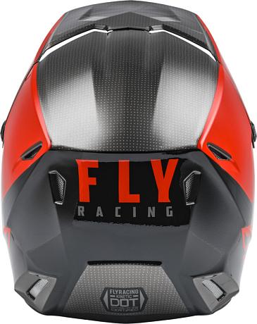 Шлем кроссовый Fly Racing KINETIC Straight Edge красный/черный/серый