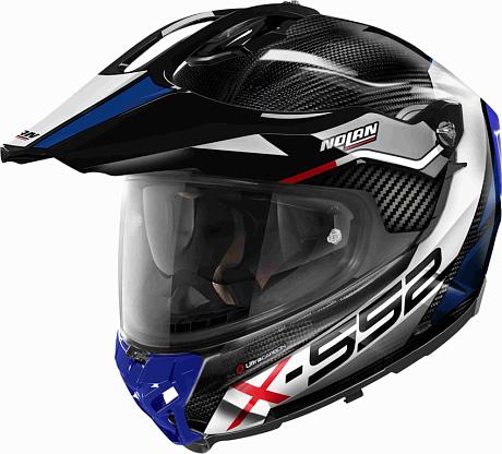 Кроссовый шлем Nolan X-552 ULTRA CARBON (2024) Dinamo N-Com 024 Carbon Blue/White/Red/Glossy Black S